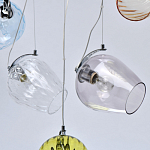 Люстра линейная с 5-ю разноцветными стеклянными плафонами Kaleido варинант исполнения - 12 | Loft Concept в Казани