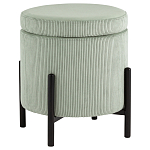 Светло-зеленый пуф на черных ножках SANJAY варинант исполнения - 1 | Loft Concept в Казани