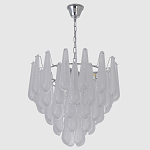 Люстра с подвесками из рифленного стекла в форме капель Textured Glass Chandelier варинант исполнения - 4 | Loft Concept в Казани