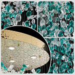 Люстра зеленая каскадная Green Light CascadeDroplet Chandelier варинант исполнения - 3 | Loft Concept в Казани