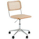 Офисный стул из ротанга на колёсах June Rattan Wicker Chair варинант исполнения - 1 | Loft Concept в Казани