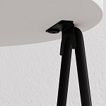 Стол приставной с 2-мя круглыми белыми столешницами ESSEL SIDE TABLE WHITE варинант исполнения - 2 | Loft Concept в Казани