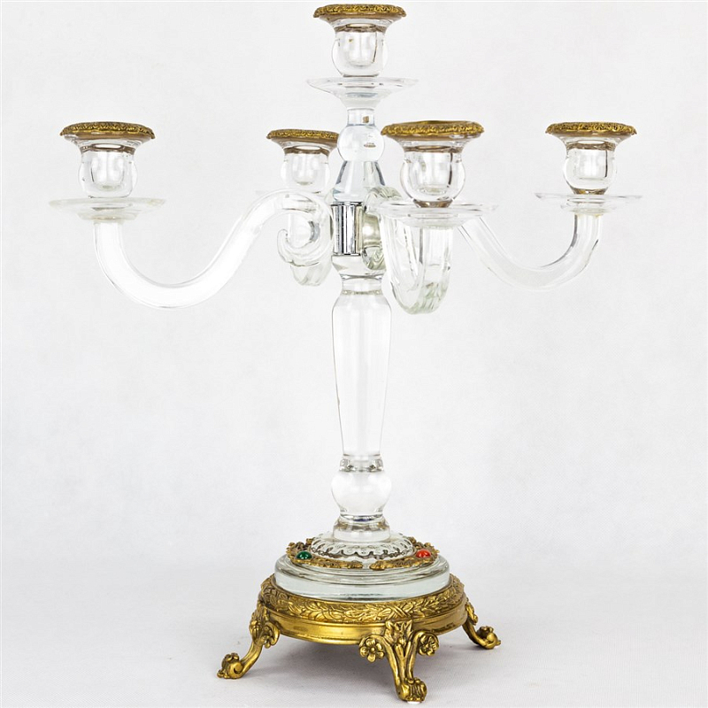 Подсвечник Transparent Candlestick Бронза Прозрачный (Transparent) в Казани | Loft Concept 