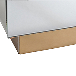 Столик журнальный зеркальный с золотым декором Gold Painted Mirror Table варинант исполнения - 3 | Loft Concept в Казани