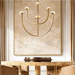 Люстрас 6-ю мраморными плафонами в форме купола Light Warm Light варинант исполнения - 3 | Loft Concept в Казани