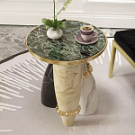 Дизайнерский журнальный стол круглый на 3-х фигурных ножках Cuzadit варинант исполнения - 1 | Loft Concept в Казани