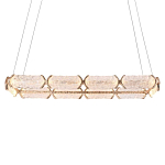 Люстра прямоугольная с текстурным природным рисунком IceFlame варинант исполнения - 4 | Loft Concept в Казани