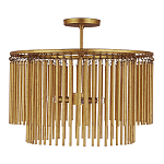 Потолочный светильник двухъярусный золотого цвета Metal Tentacles варинант исполнения - 3 | Loft Concept в Казани