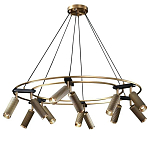 Люстра круглая с медными фактурными плафонами Trustworthiness варинант исполнения - 1 | Loft Concept в Казани