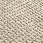 Плед из шерсти бежевого цвета с бахромой Waffle Comfort варинант исполнения - 2 | Loft Concept в Казани