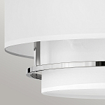 Потолочный светильник с двухслойным белым текстильным абажуром Hinkley варинант исполнения - 11 | Loft Concept в Казани