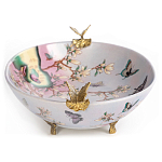 Белое фарфоровое блюдо с изображением бабочек Eden Garden варинант исполнения - 3 | Loft Concept в Казани