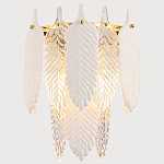 Бра с декором из рельефного стекла в виде перьев Abelia Feather Wall Lamp варинант исполнения - 2 | Loft Concept в Казани
