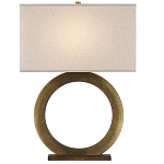 Настольная лампа с корпусом в форме кольца и прямоугольным абажуром French Ring варинант исполнения - 3 | Loft Concept в Казани