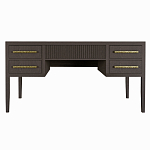 Большой Рабочий стол Primo с 5 выдвижными ящиками Темный орех варинант исполнения - 7 | Loft Concept в Казани