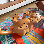 Дизайнерский журнальный стол с основанием в виде кота Bivan варинант исполнения - 2 | Loft Concept в Казани