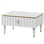 Стол журнальный белый с ящиком Expanses of Beauty варинант исполнения - 1 | Loft Concept в Казани