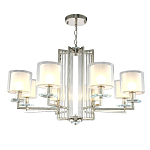 Люстра с 8-ю цилиндрическими плафонами из стекла Laurent варинант исполнения - 6 | Loft Concept в Казани