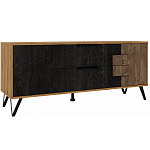 ТВ-тумба с  2-мя ящиками и закрытыми полками Stone Effect варинант исполнения - 1 | Loft Concept в Казани