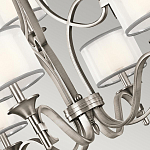 Люстра с белыми тканевыми абажурами в прозрачных стеклянных цилиндрах Kichler варинант исполнения - 3 | Loft Concept в Казани