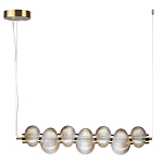 Подвесной светильник линейный с 7-ю рифлеными стеклянными шарами Marcelh Light варинант исполнения - 2 | Loft Concept в Казани