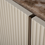 Тумба под телевизор серая с мраморной столешницей Uniqueness Marble варинант исполнения - 3 | Loft Concept в Казани