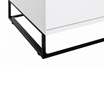 Стеллаж книжный белый с 3-мя открытыми полками и дверкой Strict Lines варинант исполнения - 5 | Loft Concept в Казани