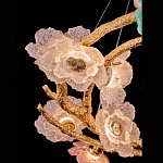 Люстра круглая на золотом каркасе с цветочным декором Miscellaneous herbs варинант исполнения - 5 | Loft Concept в Казани