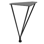 Стол журнальный c коричневой круглой столешницей на трех металлических ножках Charm Coffee Table варинант исполнения - 5 | Loft Concept в Казани