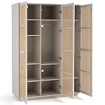 Шкаф с тремя дверцами из плетеного ротанга Tomio Wicker Furniture варинант исполнения - 3 | Loft Concept в Казани