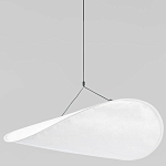 Подвесной светильник с белым тканевым плафоном в форме облака Crystal Cloud Junction варинант исполнения - 1 | Loft Concept в Казани