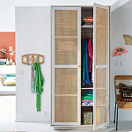 Шкаф с двумя дверцами из плетеного ротанга Tomio Wicker Furniture варинант исполнения - 8 | Loft Concept в Казани