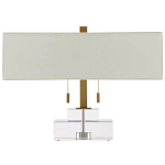 Настольная лампа прямоугольная на прозрачном основании Charm and Luxury варинант исполнения - 4 | Loft Concept в Казани