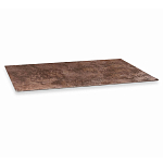 Стол обеденный с коричневой прямоугольной столешницей из керамики на четырех пластиковых ножках Brown Ceramics варинант исполнения - 3 | Loft Concept в Казани