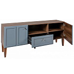 ТВ-тумба серая из массива бука с 2-мя дверками и ящиком Wenge Light варинант исполнения - 4 | Loft Concept в Казани