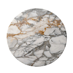 Столик журнальный с круглой мраморной столешницей на трех опорах Marble Stone Drawing варинант исполнения - 2 | Loft Concept в Казани