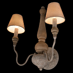 Бра с двумя конусовидными тканевыми абажурами Neighborhood варинант исполнения - 4 | Loft Concept в Казани