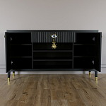 Комод-буфет Elsa Dreams Black с открытыми полками   варинант исполнения - 3 | Loft Concept в Казани