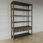 Стеллаж с двумя ящиками Elsa Dreams Walnut варинант исполнения - 1 | Loft Concept в Казани