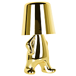 Настольная лампа фигурная золотого цвета с гладким абажуром Высота 19 см Sophia варинант исполнения - 2 | Loft Concept в Казани