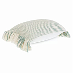 Чехол на подушку мятного цвета с бахромой и объемным узором Ethnic mix варинант исполнения - 1 | Loft Concept в Казани