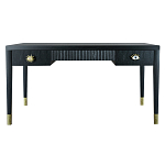 Письменный стол Elsa Dreams Black Шпон дерево с двумя ящиками варинант исполнения - 5 | Loft Concept в Казани