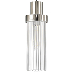 Подвесной светильник с стеклянным ребристым цилиндрическим плафоном Steps варинант исполнения - 3 | Loft Concept в Казани