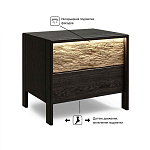 Тумба 2 ящика с подсветкой на рельефном фасаде Warm Industrial варинант исполнения - 10 | Loft Concept в Казани