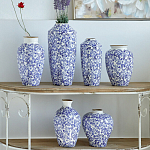 Ваза с синим цветочным узором Blue & White Ornament  варинант исполнения - 3 | Loft Concept в Казани