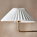 Люстра линейная с 2-мя белыми плиссированными тканевыми абажурами Combination варинант исполнения - 3 | Loft Concept в Казани