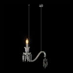 Подвесной светильник стеклянный в виде канделябра Curved Glass Chandelier варинант исполнения - 2 | Loft Concept в Казани