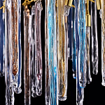 Люстра на подвесе с каркасом из металла и цветными подвесками из стекла Droplet Chandelier варинант исполнения - 2 | Loft Concept в Казани