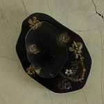 Подставка из эпоксидной смолы с цветами черная Epoxy Resin Flowers Black варинант исполнения - 2 | Loft Concept в Казани