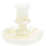 Подсвечник в виде чаши из натурального камня оникс Stone Candlestick варинант исполнения - 1 | Loft Concept в Казани